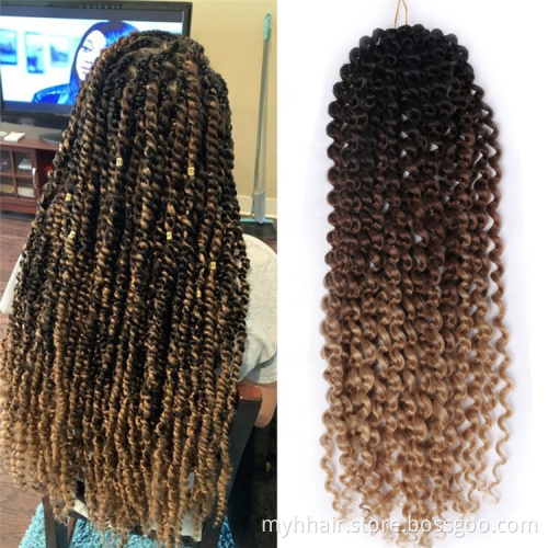 afro kinky marley 22 strands/pcs 18 inch Curly Braid 70g/pack Crochet Braid Hair Synthetic Ombre Braiding Hair Extentions